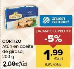 Autoservicios Familia Cortizo - atún en aceite de girasol oferta