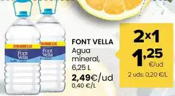Autoservicios Familia Font vella - agua mineral oferta