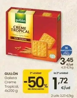 Eroski Gullón - galleta creme tropical oferta