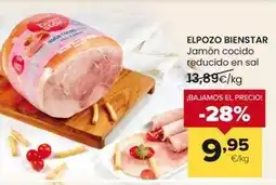 Autoservicios Familia Elpozo bienstar - jamón cocido reducido en sal oferta