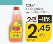 Eroski Zorka - quitagrasas, recambio oferta