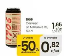 Eroski 1906 - cerveza la minueve xl oferta