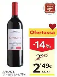 Caprabo Arnalte - vi negre jove oferta