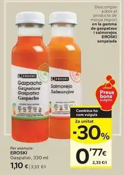 Caprabo Eroski - gaspacho oferta