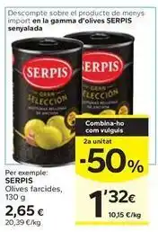 Caprabo Serpis - olives farcides oferta