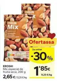 Caprabo Eroski - mix especial de fruita seca oferta