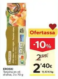 Caprabo Eroski - tonyina en oli d'oliva oferta