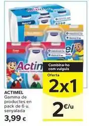 Caprabo Actimel - gamma de productes en pack senyalada oferta
