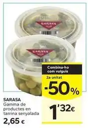 Caprabo Sarasa - gamma de productes en tarrina senyalada oferta