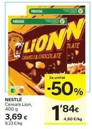Caprabo Nestlé - cereals lion oferta