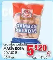 Congelados Copos Gamba pelada oferta