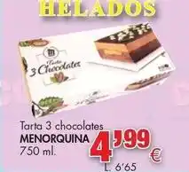 Congelados Copos La menorquina - tarta 3 chocolates oferta