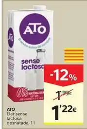 Caprabo Ato - llet sense lactosa desnatada oferta