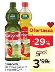 Caprabo Carbonell - oli d'oliva sabor 10 o original oferta