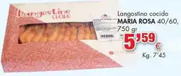 Congelados Copos Maria rosa - langostino cocido 40/60 oferta