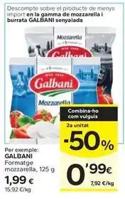 Caprabo Galbani - formatge mozzarella oferta