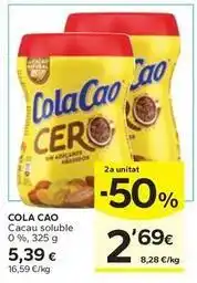 Caprabo Cola cao - cacau soluble 0% oferta