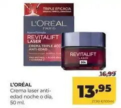 Alimerka L'oréal - crema laser anti-edad noche o dia oferta