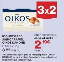 Hipercor Oikos - iogurt grec amb caramel oferta