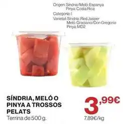 Hipercor Origen - síndria, meló o pinya a trossos pelats oferta
