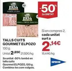 Hipercor Elpozo - talls cuits gourmet oferta