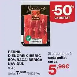 Hipercor Navidul - pernil d'engreix iberic 50% raça iberica oferta