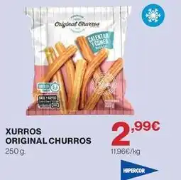 Hipercor Xurros original churros oferta