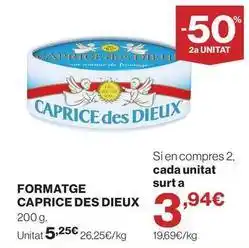 Hipercor Caprice des dieux - formatge oferta