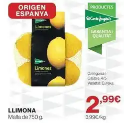 Hipercor Origen - llimona malla de 750 g oferta