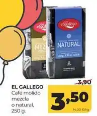 Alimerka El gallego - cafe molido mezcla o natural oferta