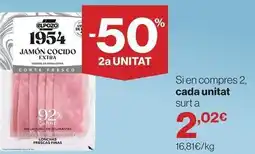 Hipercor El pozo - jamon cocido extra oferta