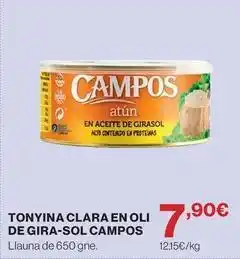Campos - tonyina clara en oli de gira-sol