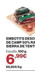 Hipercor Embotits desodor de camp 50% rana oferta