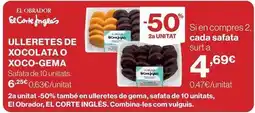 Hipercor El corte inglés - ulleretes de xocolata o xoco-gema oferta