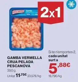 Hipercor Pescanova - gamba vermella crua pelada oferta