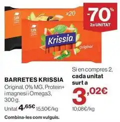 Hipercor Krissia - barretes oferta