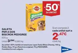 Hipercor Pedigree - galeta per a gos biscrok oferta