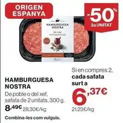 Hipercor Origen - hamburguesa nostra oferta