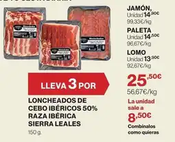Supercor Jamón, lomo de cebo ibérico 50% raza ibérica oferta