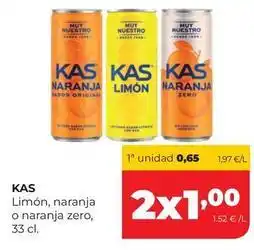 Alimerka Kas - limon, naranja o naranja zero oferta