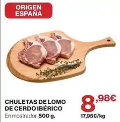 Supercor Origen - chuletas de lomo de cerdo ibérico oferta