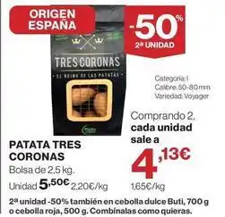 Supercor Origen - patata tres coronas oferta
