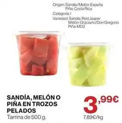 Supercor Origen - sandia, melon o pina en trozos pelados oferta