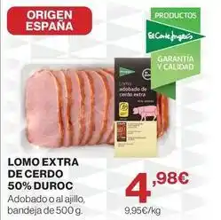 Supercor El corte inglés - lomo extra de cerdo 50% duroc oferta