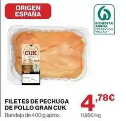 Supercor Origen - filetes de pechuga de pollo gran cuk oferta
