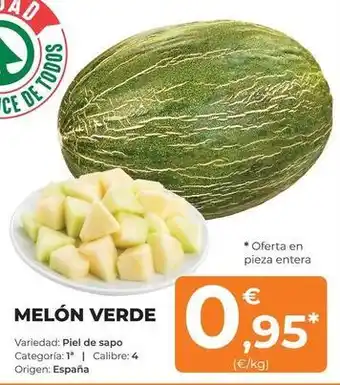 Origen - melón verde