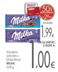 Valvi Supermercats Milka - xocolata amb llet o chips ahoy! oferta