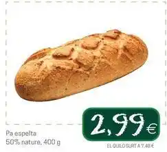 Valvi Supermercats Nature - pa espelta 50% oferta