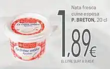 Valvi Supermercats Breton - nata fresca cuina espesa oferta