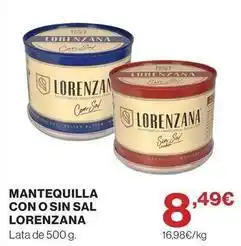 Supercor Lorenzana - mantequilla con o sin sal oferta